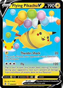 Juego De Cartas Coleccionables Pokémon Celebration Flying Pikachu V - Venta Internacional.