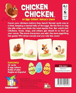 Foto 3 | Juego De Tarjetas De Memoria Gamewright Chicken Chicken Kids 6+ Years - Venta Internacional.