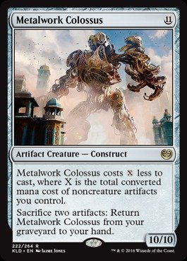 Foto 2 pulgar | Trading Card Magic The Gathering Metalwork Colossus Kaladesh - Venta Internacional.