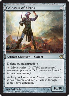 Foto 2 pulgar | Magia De Cartas: El Coloso Que Se Está Reuniendo De Akros Theros 214/249 - Venta Internacional.