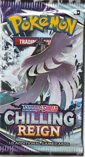 Foto 1 | Paquete De Refuerzo Pokémon Chilling Reign Con 10 Cartas - Venta Internacional.