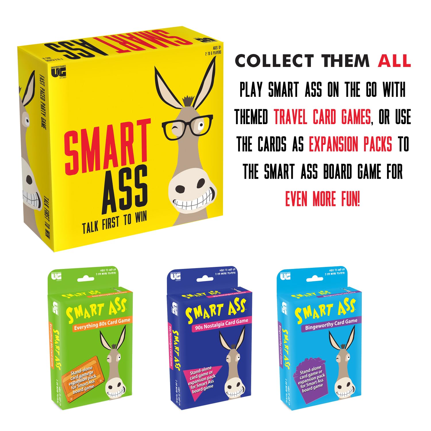 Foto 6 pulgar | Juego De Cartas University Games Smart Ass Bingeworthy Tuck Box - Venta Internacional.