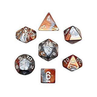 Foto 2 | Juego De Dados Chessex Polyhedral, 7 Dados Gemini, Cobre-acero - Venta Internacional.