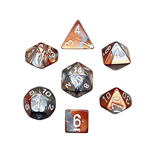 Foto 4 pulgar | Juego De Dados Chessex Polyhedral, 7 Dados Gemini, Cobre-acero - Venta Internacional.