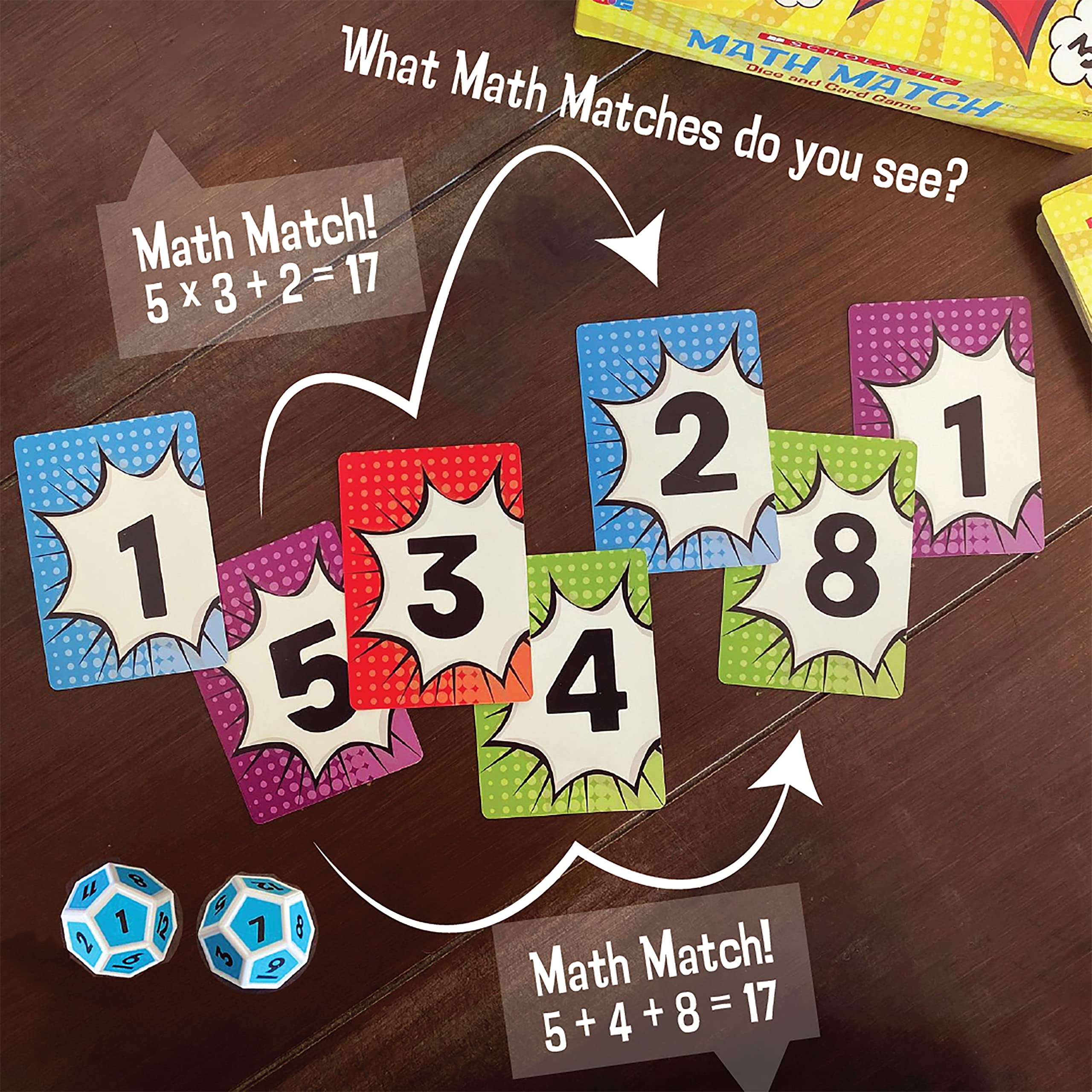 Foto 7 pulgar | Juego De Dados Math Match Travel Games Scholastic - Venta Internacional.