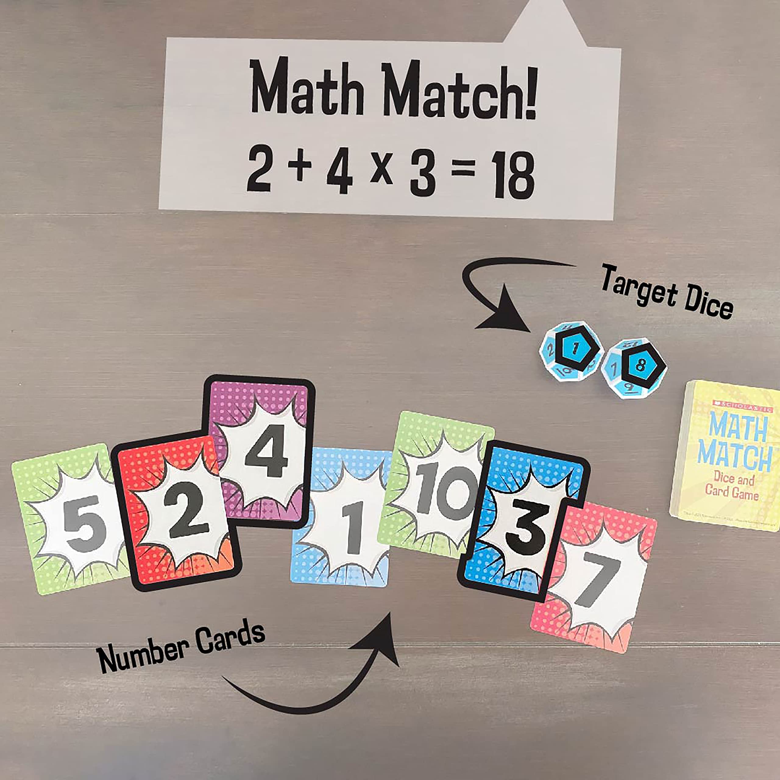 Foto 8 pulgar | Juego De Dados Math Match Travel Games Scholastic - Venta Internacional.