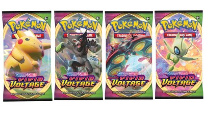 Foto 1 | Paquetes De Refuerzo Pokémon Vivid Voltage (4 Paquetes) - Venta Internacional.