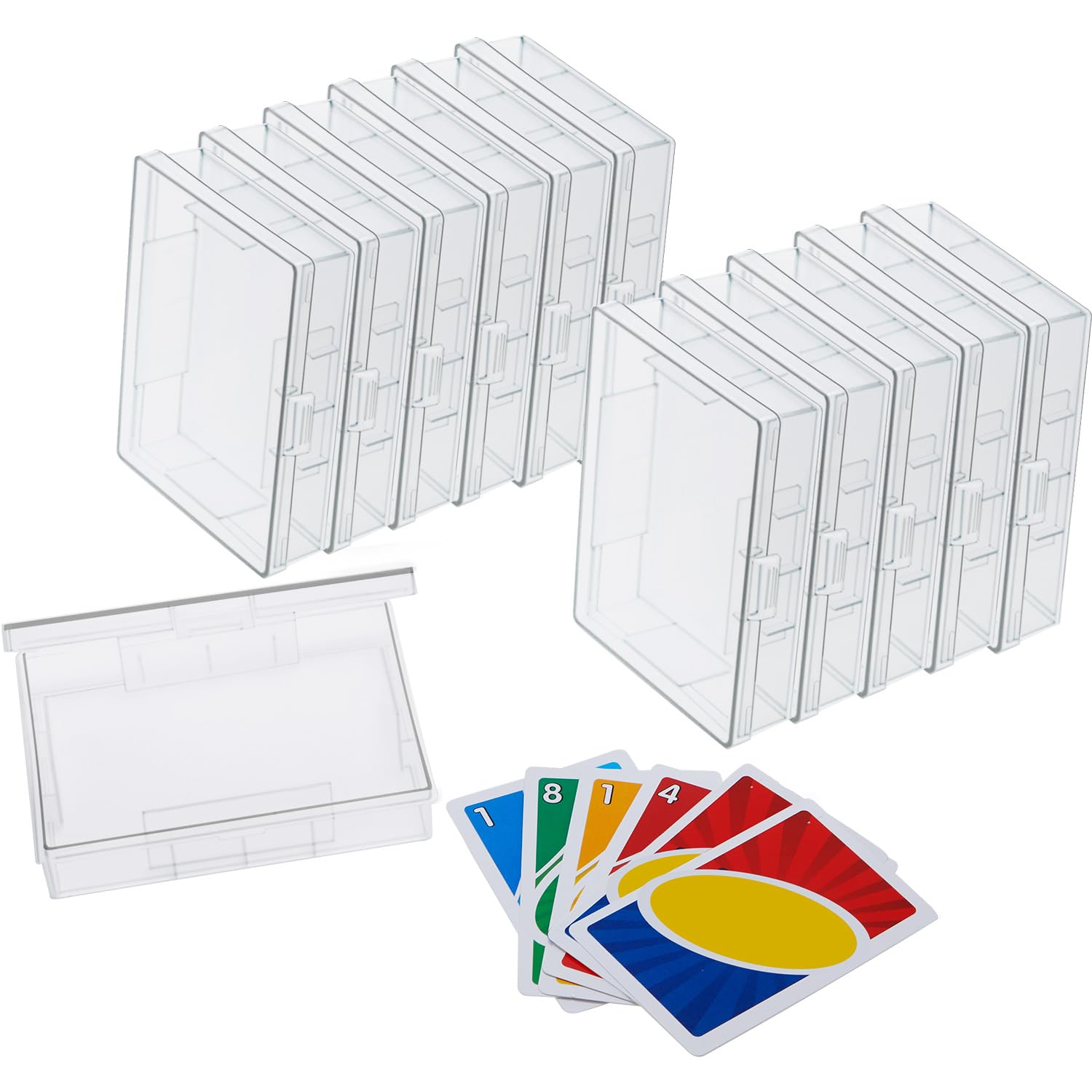 Foto 2 pulgar | Cajas De Almacenamiento De Plástico Transparente Skylety Para Cartas (12 Unidades) - Venta Internacional.