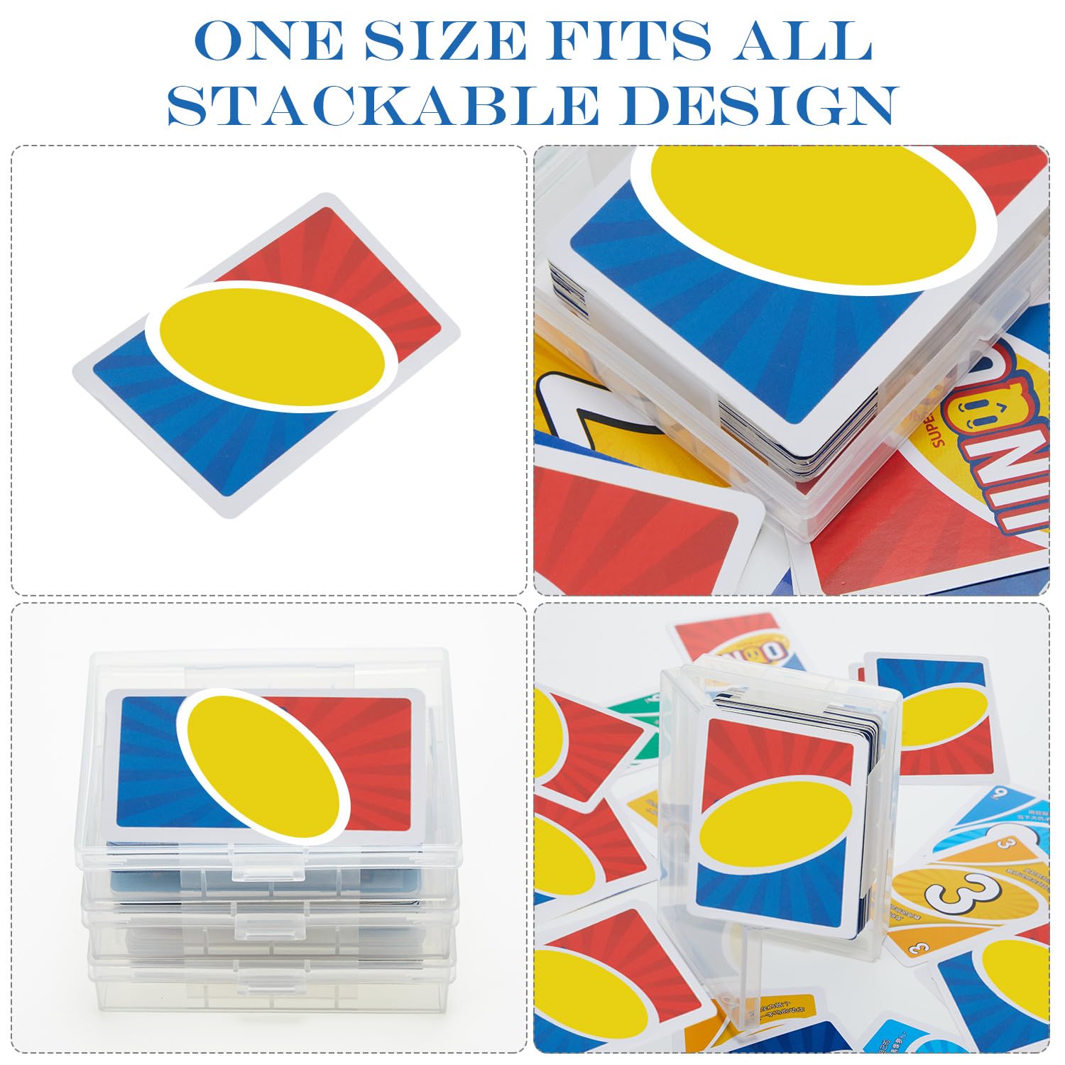 Foto 4 pulgar | Cajas De Almacenamiento De Plástico Transparente Skylety Para Cartas (12 Unidades) - Venta Internacional.