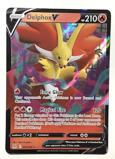 Foto 1 | Lote De Cartas Pokémon Delphox V 027/196 Lost Origin Ultra Rare Holo - Venta Internacional.