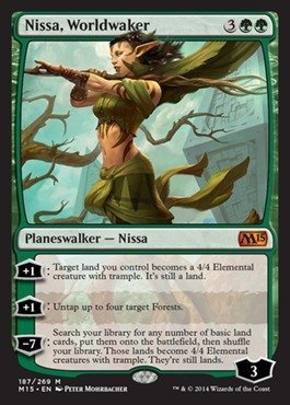 Foto 1 | Trading Card Magic The Gathering Nissa, Worldwaker 187/269 - Venta Internacional.