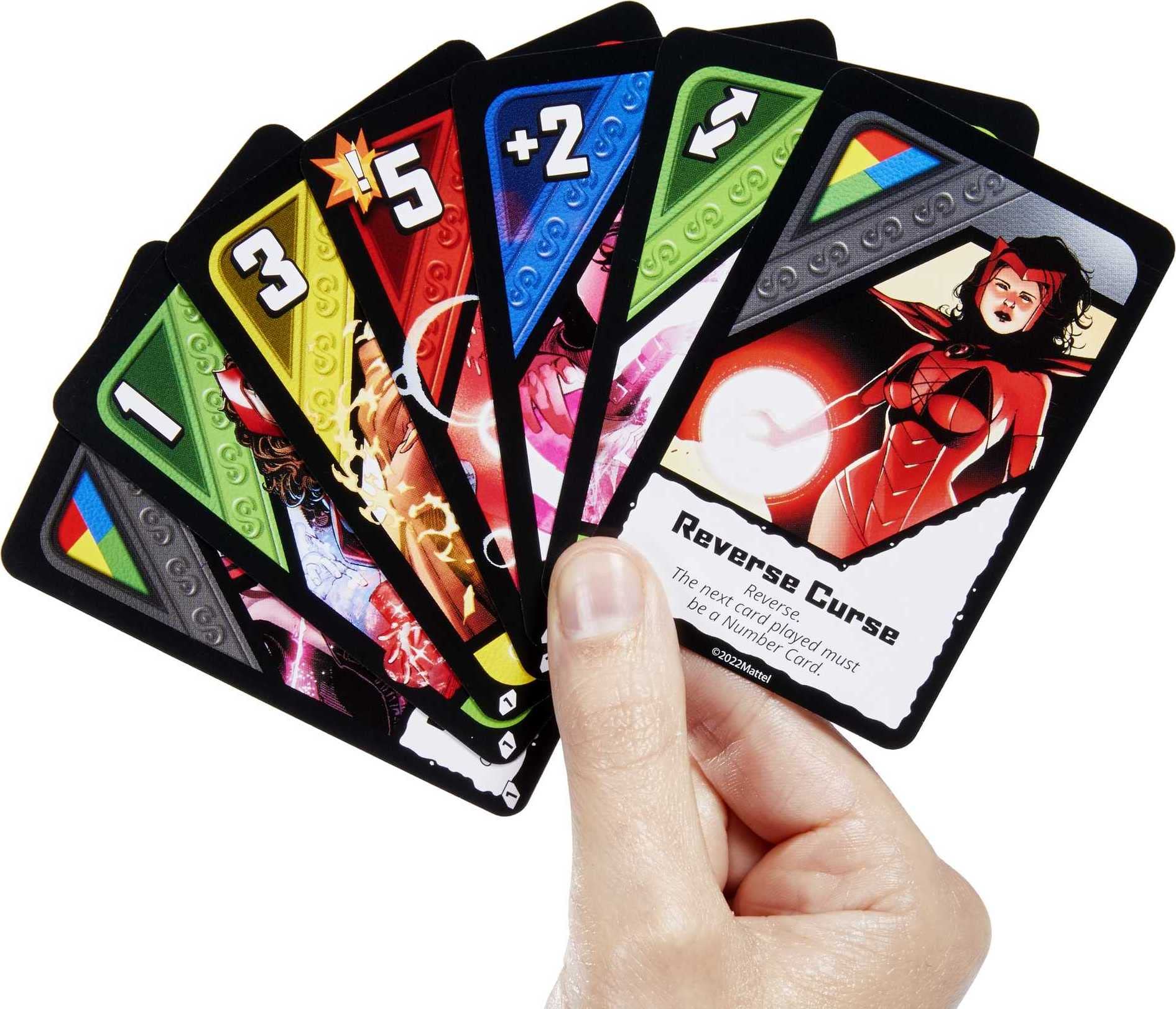 Foto 3 pulgar | Juego De Cartas Mattel Games Uno Ultimate Marvel Scarlet Witch - Venta Internacional.