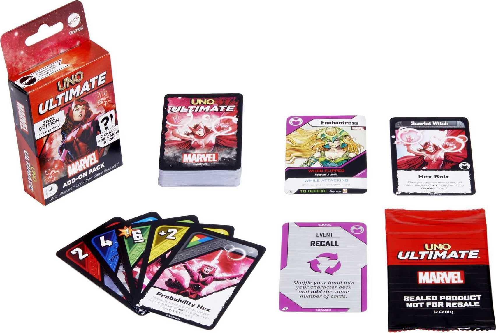 Foto 4 pulgar | Juego De Cartas Mattel Games Uno Ultimate Marvel Scarlet Witch - Venta Internacional.