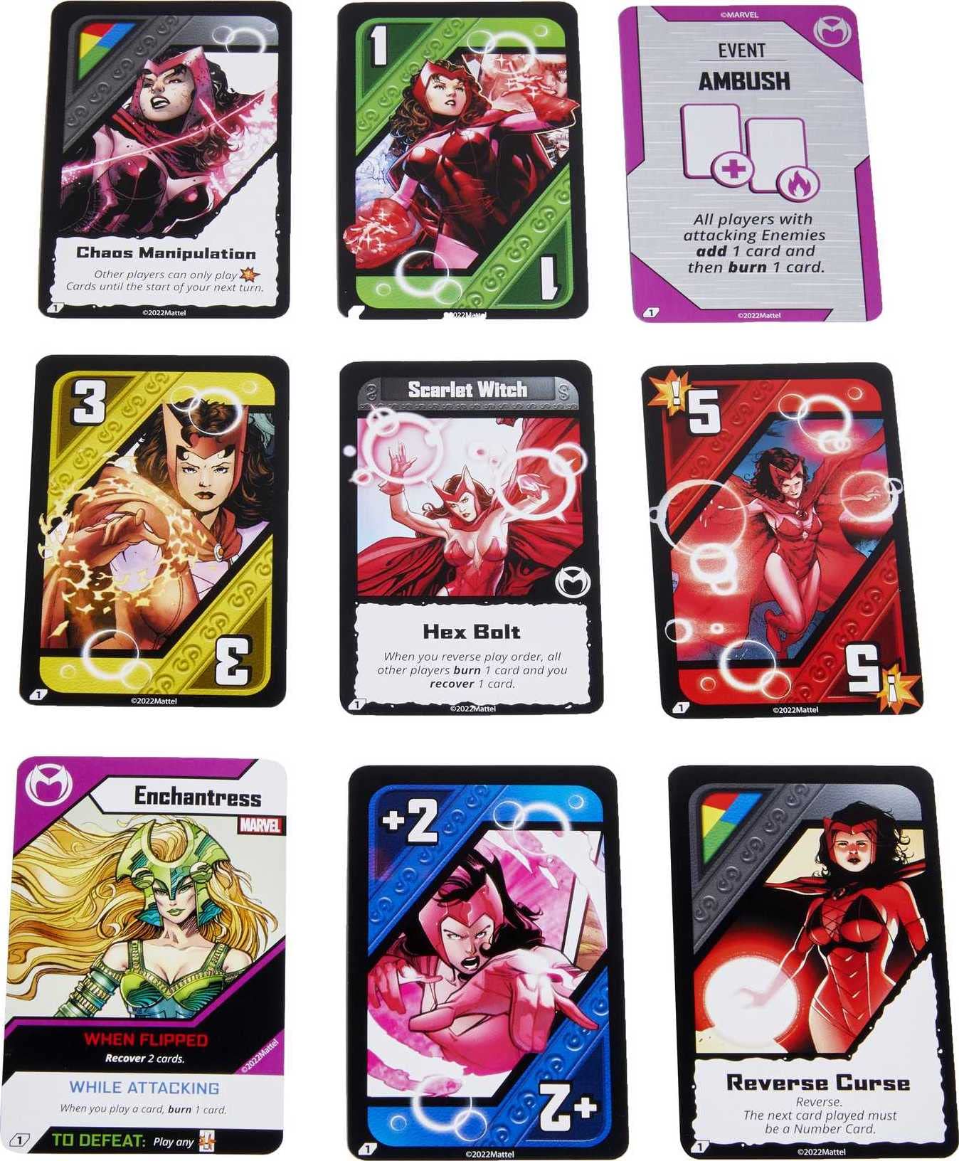 Foto 6 pulgar | Juego De Cartas Mattel Games Uno Ultimate Marvel Scarlet Witch - Venta Internacional.
