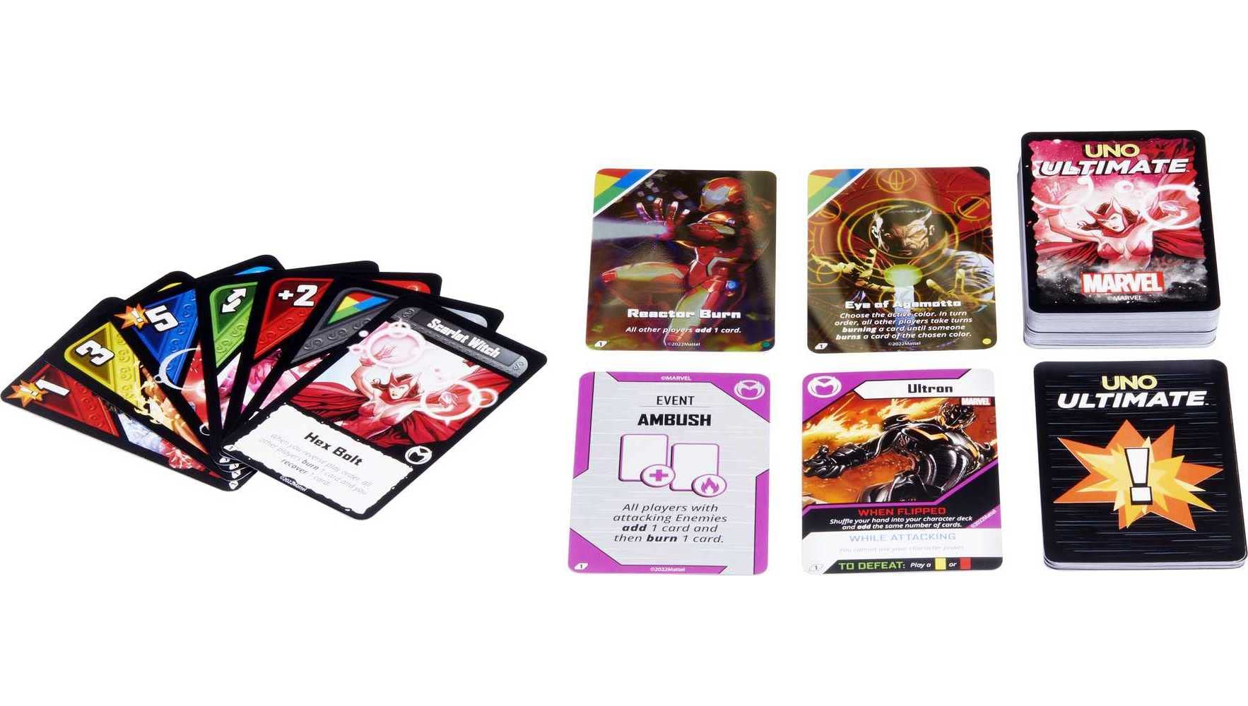 Foto 7 pulgar | Juego De Cartas Mattel Games Uno Ultimate Marvel Scarlet Witch - Venta Internacional.