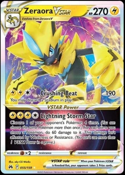 Tarjeta Coleccionable Pokémon Zeraora Vstar 055/159 Crown Zenith - Venta Internacional