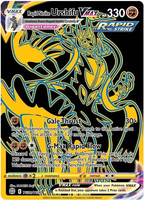 Foto 2 pulgar | Carta Pokémon Rapid Strike Urshifu Vmax Tg30/tg30 - Venta Internacional
