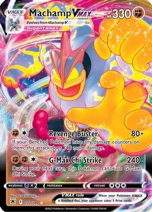 Tarjeta Coleccionable Pokémon Machamp Vmax 073/189 Ultra Rare - Venta Internacional.