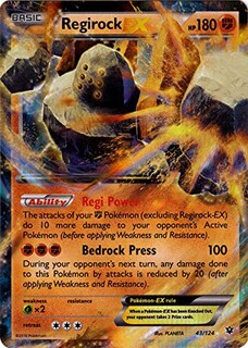 Foto 1 | Tarjeta Coleccionable Pokémon Regirock-ex (43/124) Xy Fates Collide - Venta Internacional.