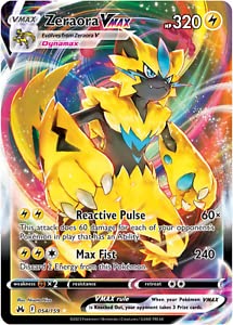 Foto 2 pulgar | Tarjeta Coleccionable Pokemon Zeraora Vmax 054/159 Crown Zenith - Venta Internacional