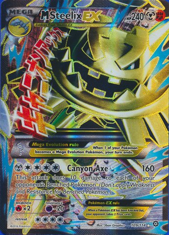 Foto 2 pulgar | Tarjeta Coleccionable Pokémon Mega-Steelix-EX XY Steam Siege Holo - Venta Internacional