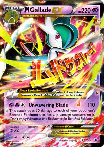 Foto 2 pulgar | Carta Coleccionable Pokémon Mega-gallade-ex Xy Roaring Skies - Venta Internacional