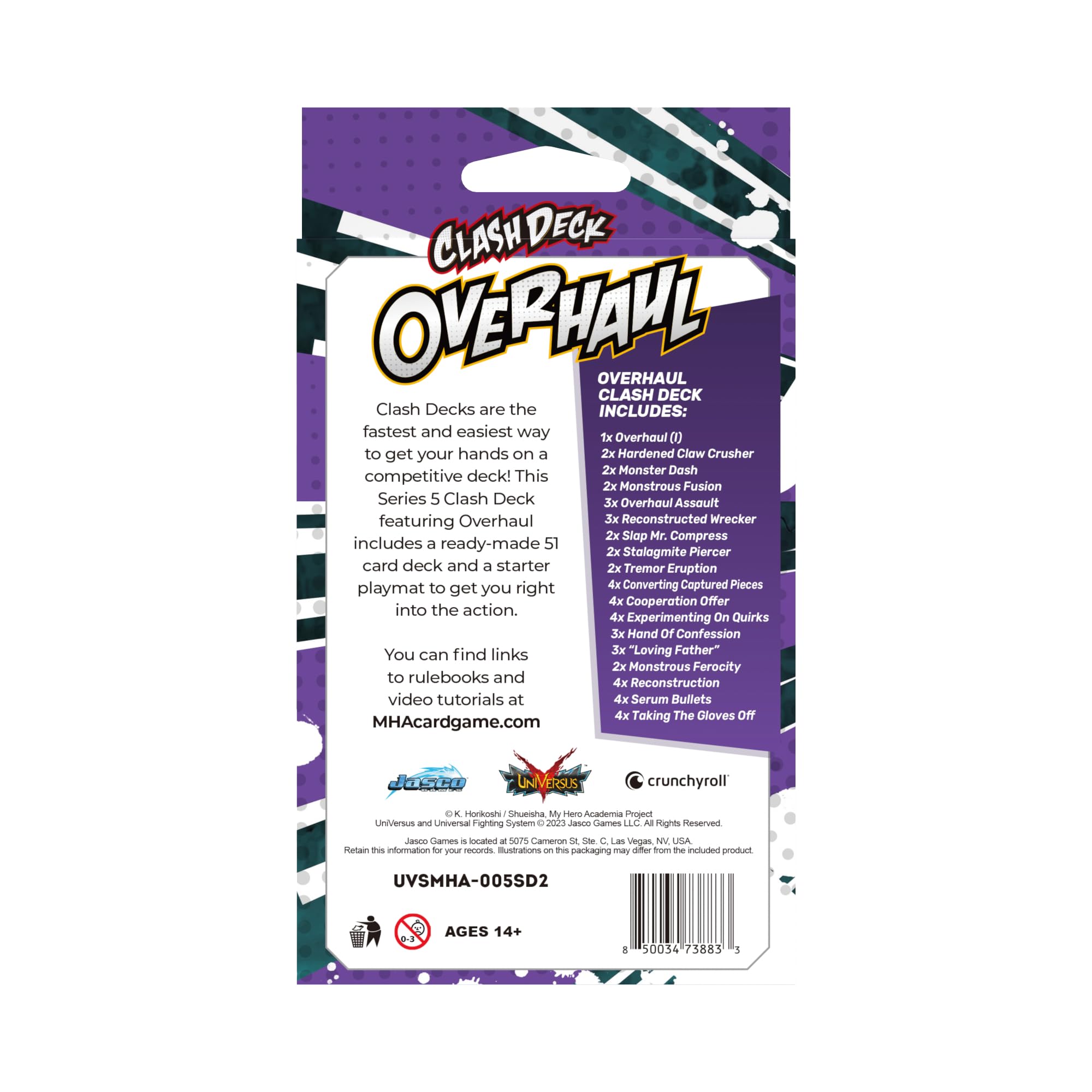 Foto 4 pulgar | Juego De Cartas Coleccionables My Hero Academia Series 5 Clash Deck - Venta Internacional.