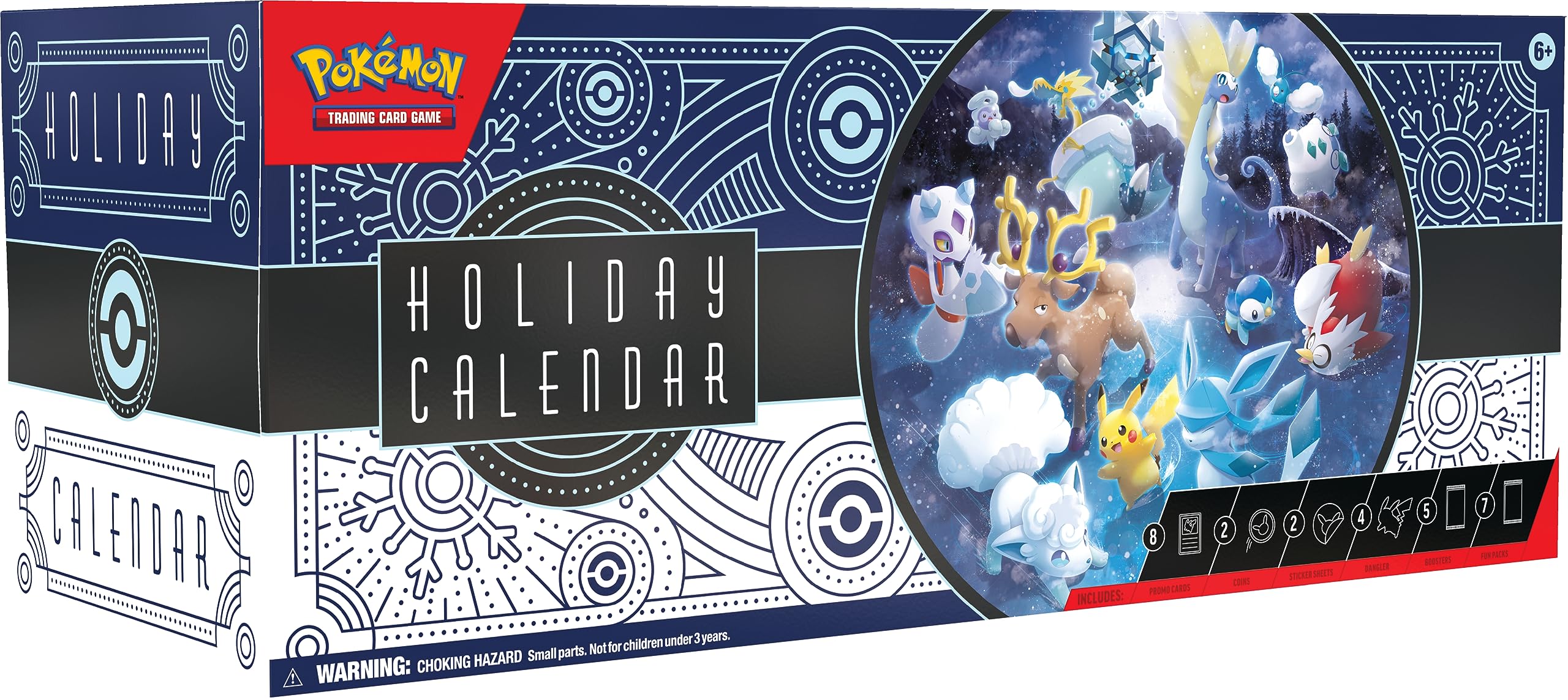 Foto 2 pulgar | Calendario Navideño Pokémon 2023 Con 8 Tarjetas Floreadas Y 5 Potenciadores - Venta Internacional.