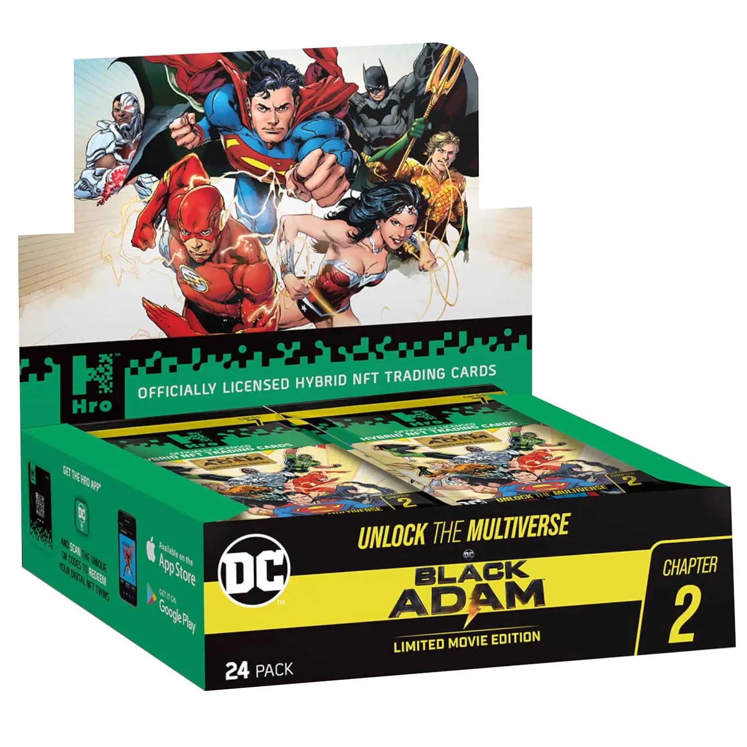 Foto 2 pulgar | Trading Cards Hro Dc Unlock The Multiverse Black Adam, Paquete De 24 - Venta Internacional.