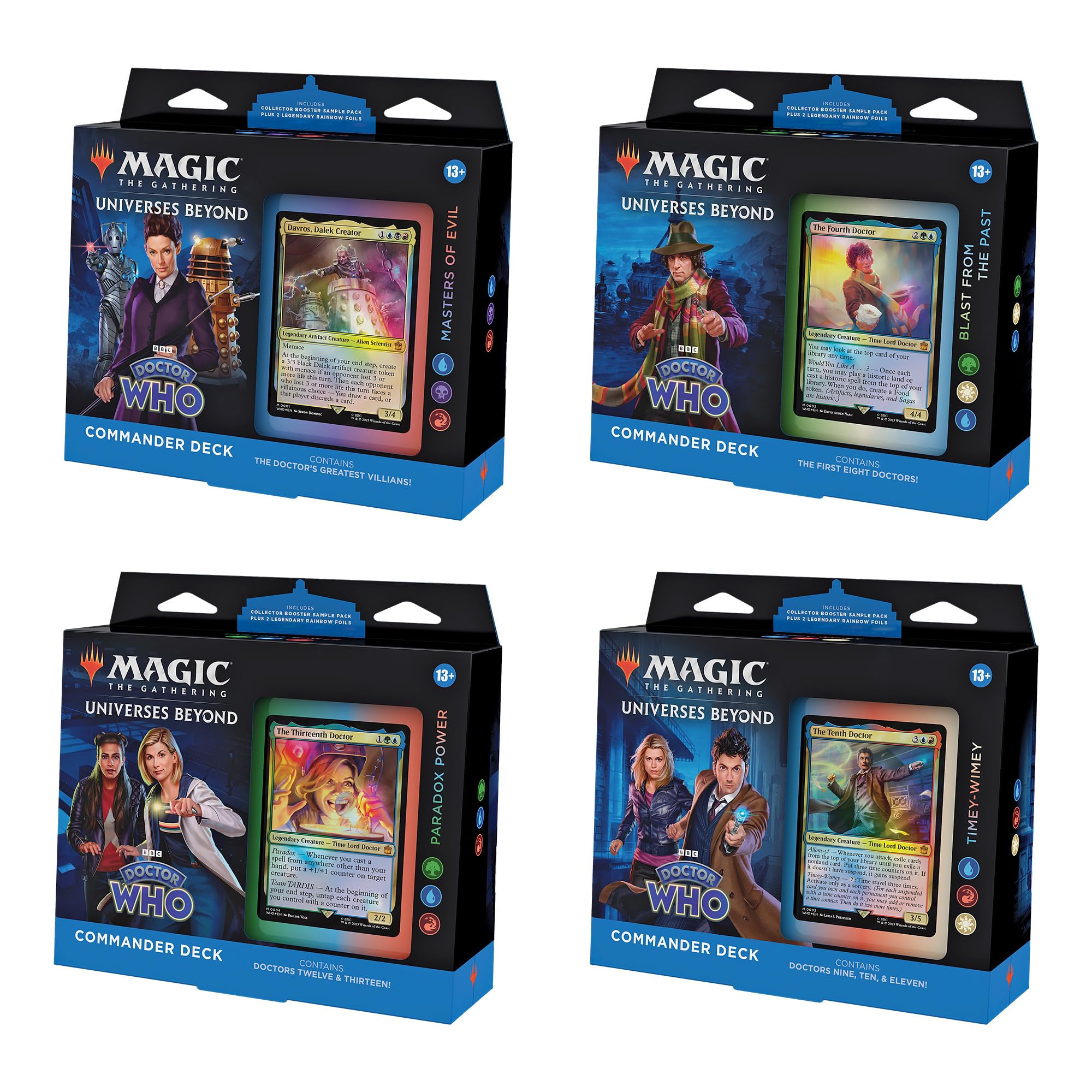 Paquete Commander Deck Magic The Gathering Doctor Who X4 - Venta Internacional.