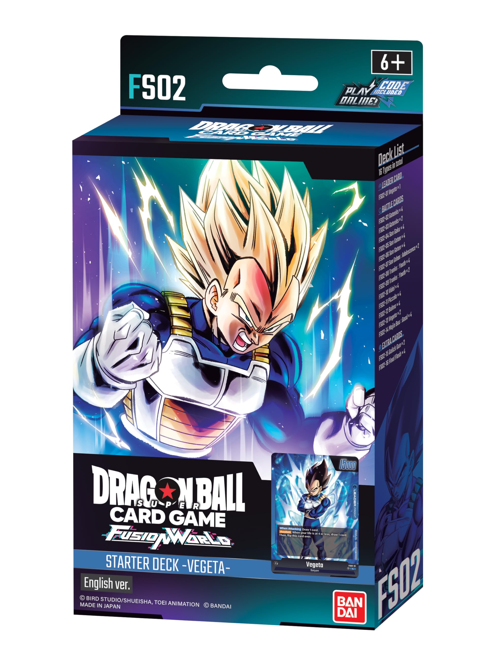 Foto 2 pulgar | Baraja De Inicio Dragon Ball Super Tcg Fusion World Vegeta - Venta Internacional.