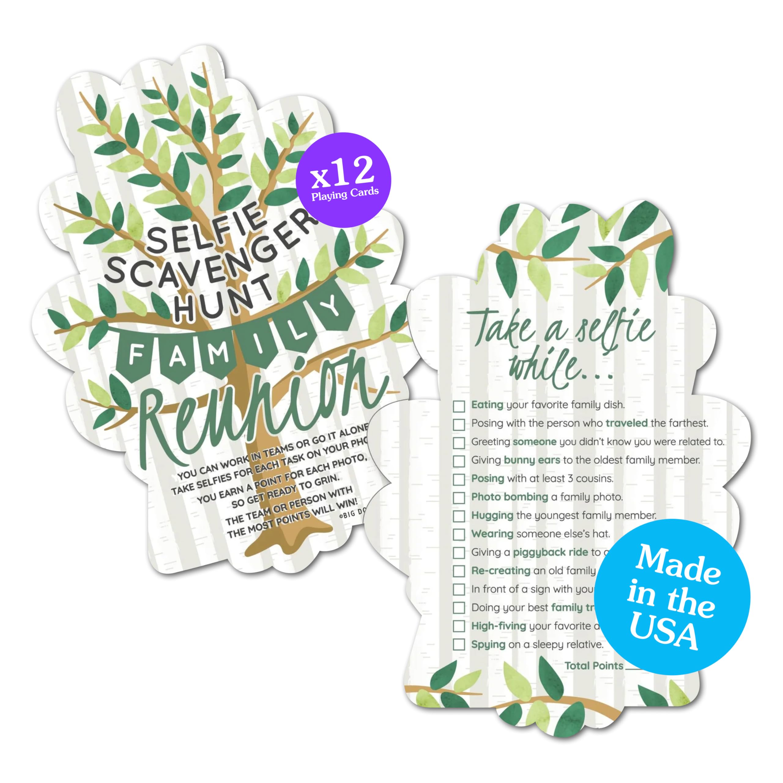 Foto 2 pulgar | Juego De Fiesta Big Dot Of Happiness Family Tree Reunion X12 - Venta Internacional.