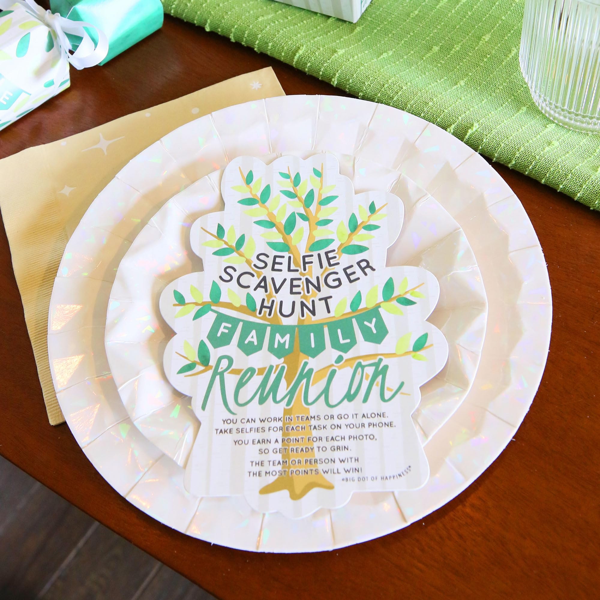 Foto 3 pulgar | Juego De Fiesta Big Dot Of Happiness Family Tree Reunion X12 - Venta Internacional.