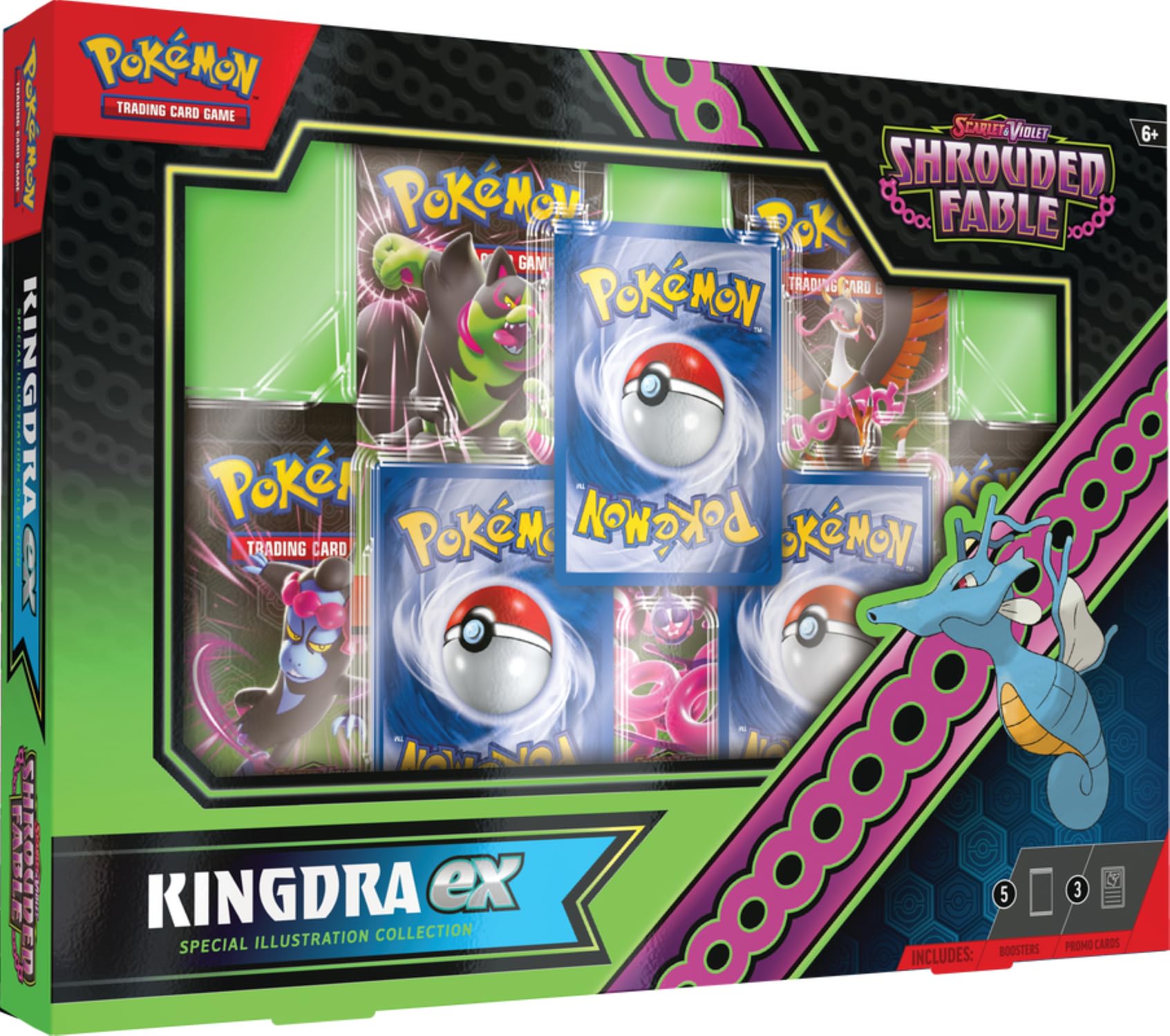 Foto 2 pulgar | Juego De Cartas Coleccionables Pokemon Sv6.5 Shrouded Fable Kingdra Ex - Venta Internacional.