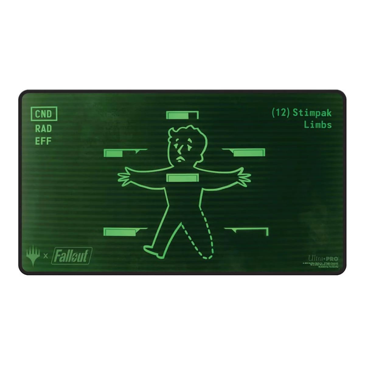 Foto 1 | Tapete Playmat Ultra Pro Fallout Negro Cosido Para Magic Gathering - Venta Internacional.