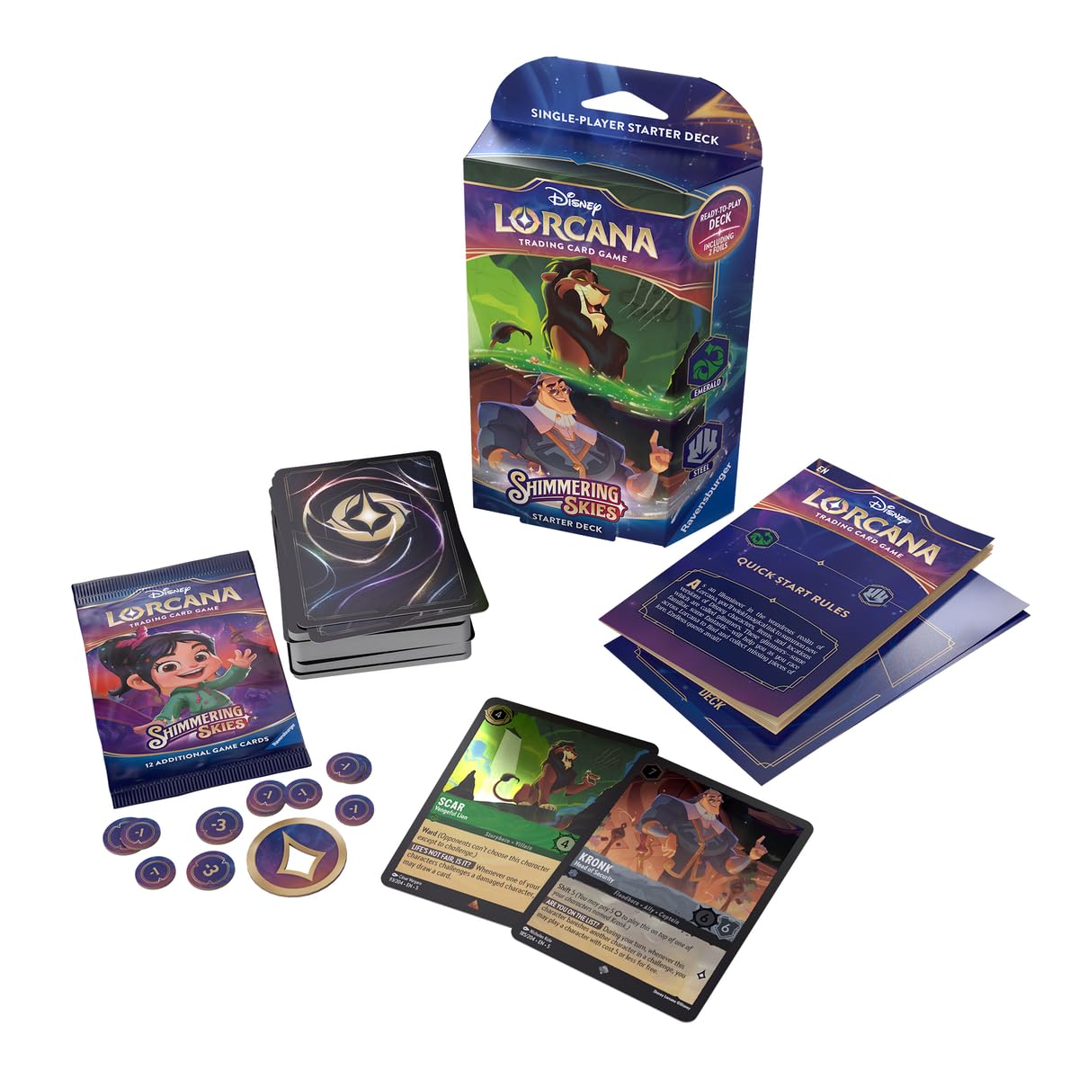 Foto 2 pulgar | Juego De Cartas Coleccionables Ravensburger Disney Lorcana Shimmering Skies - Venta Internacional.