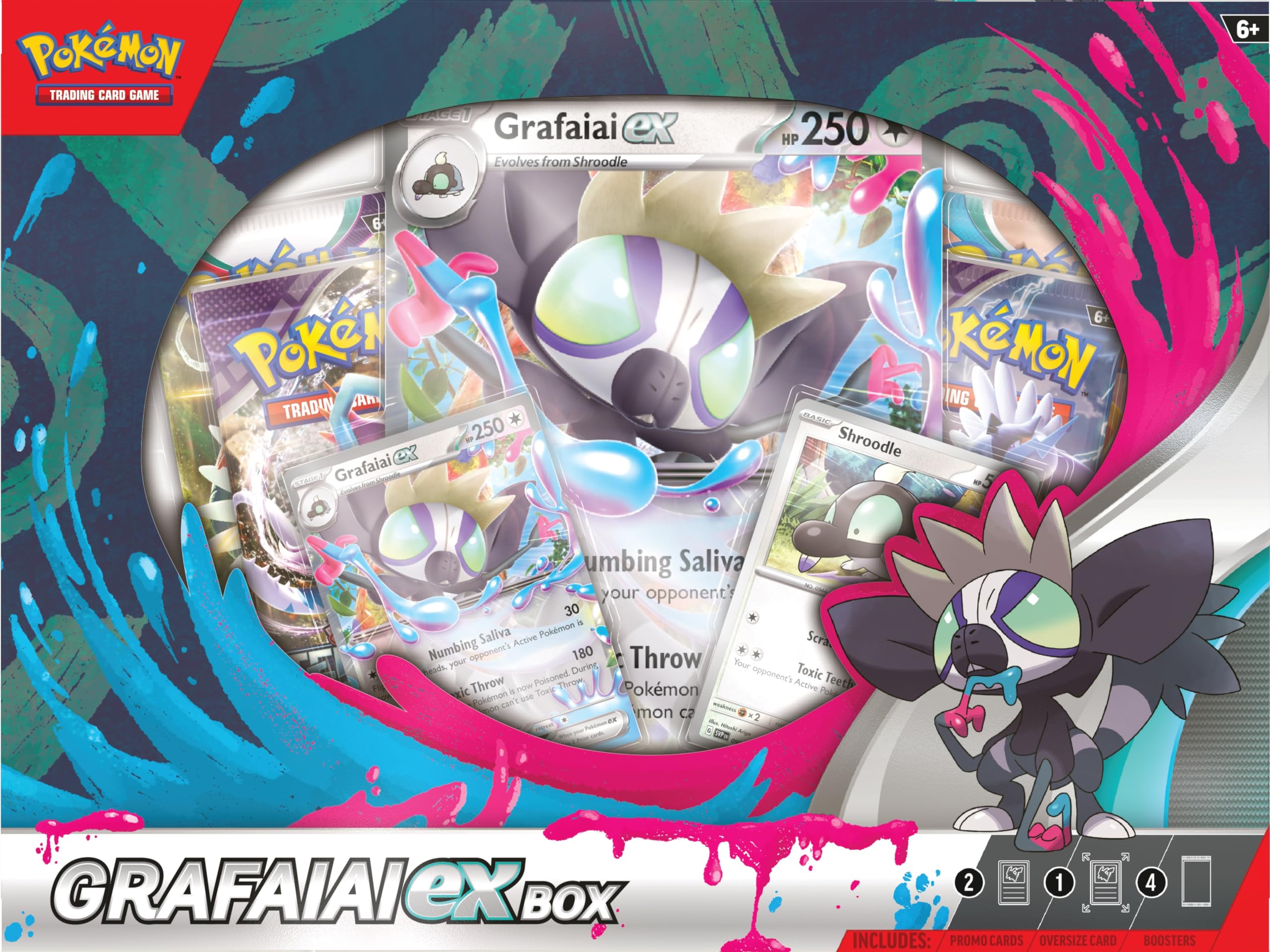 Foto 2 | Juego De Cartas Coleccionables Pokémon Grafaiai Ex Box Con Paquetes De Refuerzo - Venta Internacional.