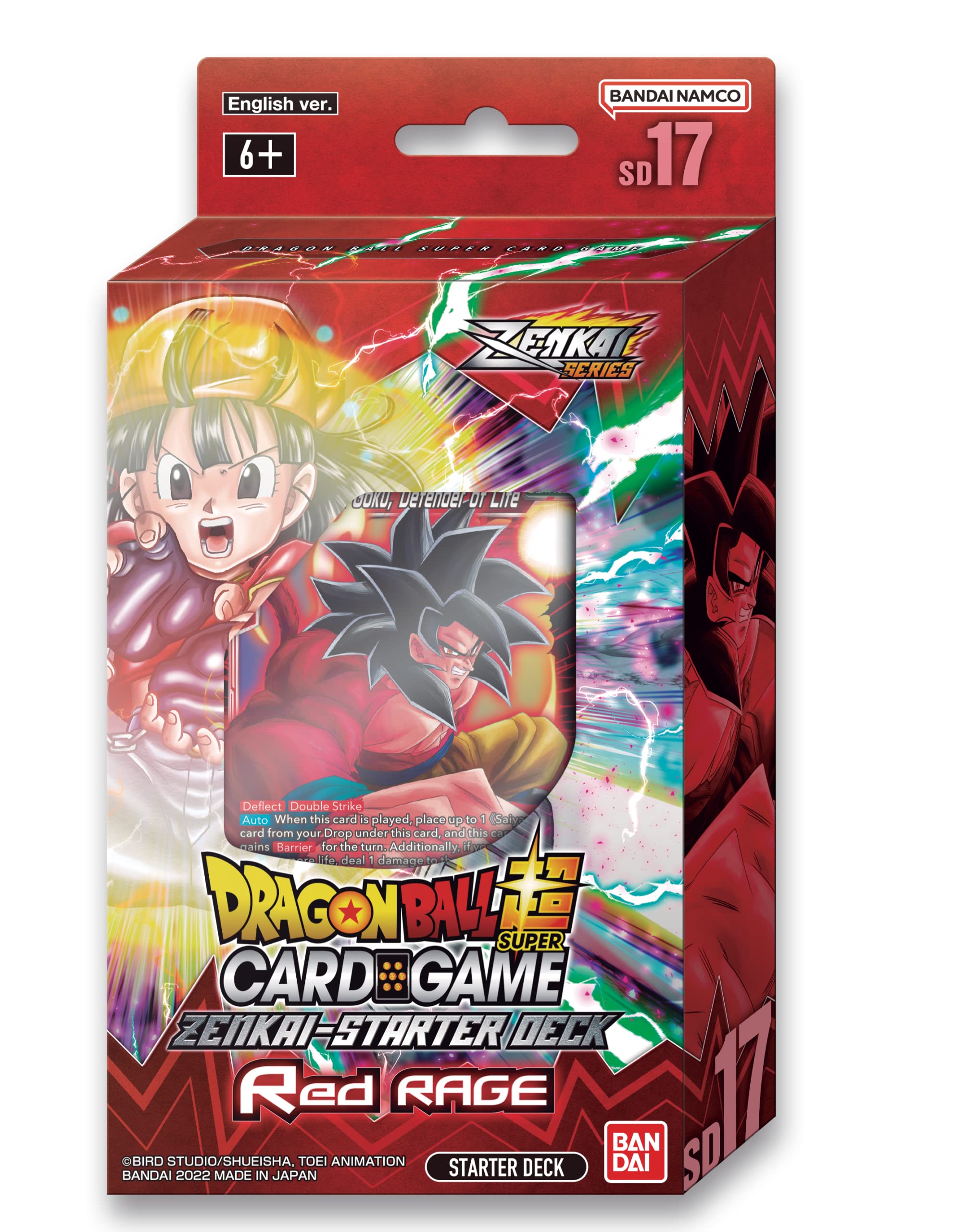 Juego De Cartas Bandai Dragon Ball Super Cg Zenkai Sd17 Red Rage - Venta Internacional.