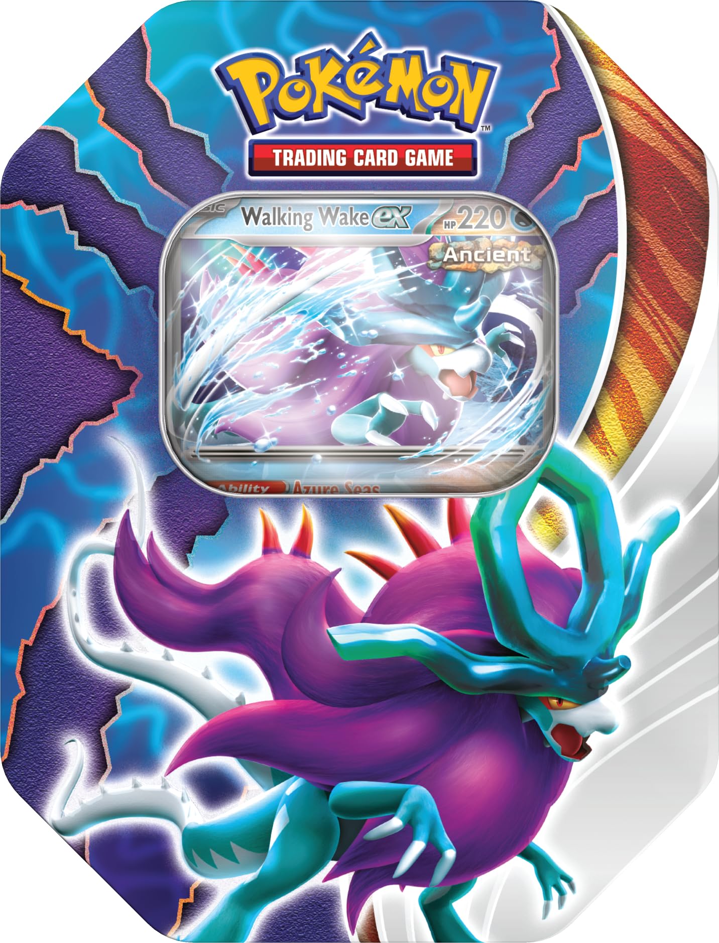 Foto 2 pulgar | Juego De Cartas Coleccionables Pokemon Paradox Clash Tin Walking Wake Ex - Venta Internacional.