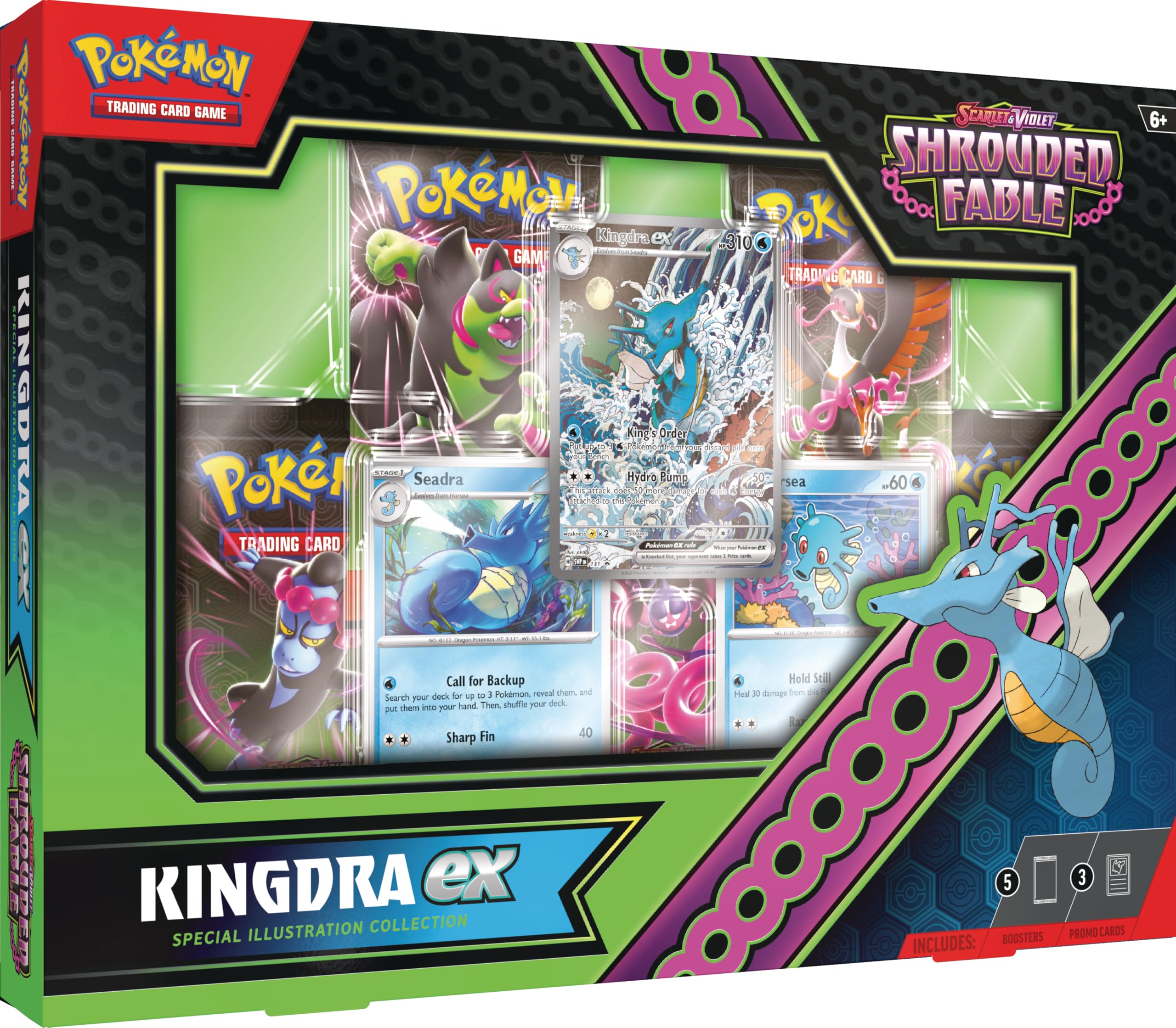 Foto 2 pulgar | Juego De Cartas Coleccionables Pokemon Scarlet & Violet Kingdra Ex - Venta Internacional.