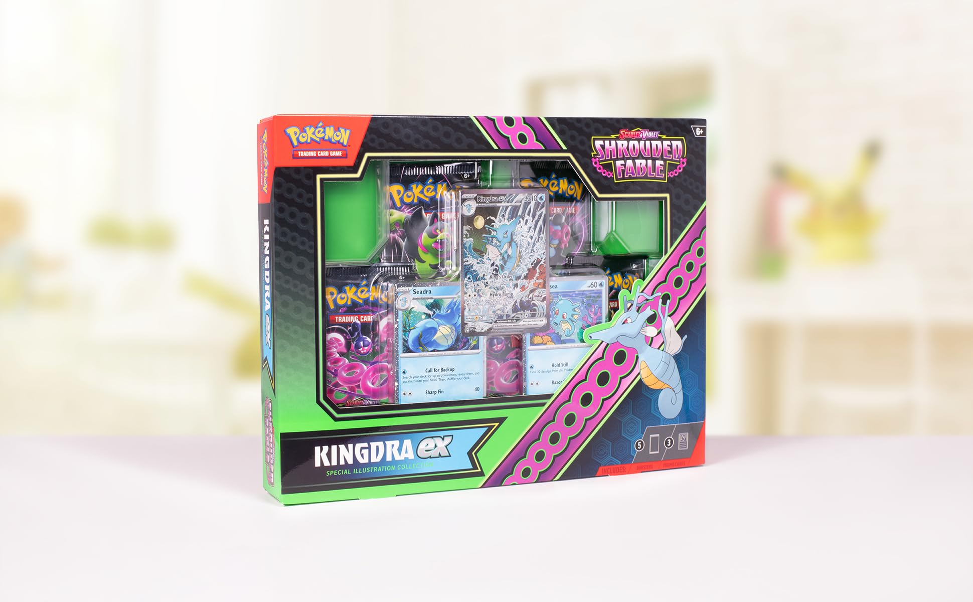 Foto 3 pulgar | Juego De Cartas Coleccionables Pokemon Scarlet & Violet Kingdra Ex - Venta Internacional.