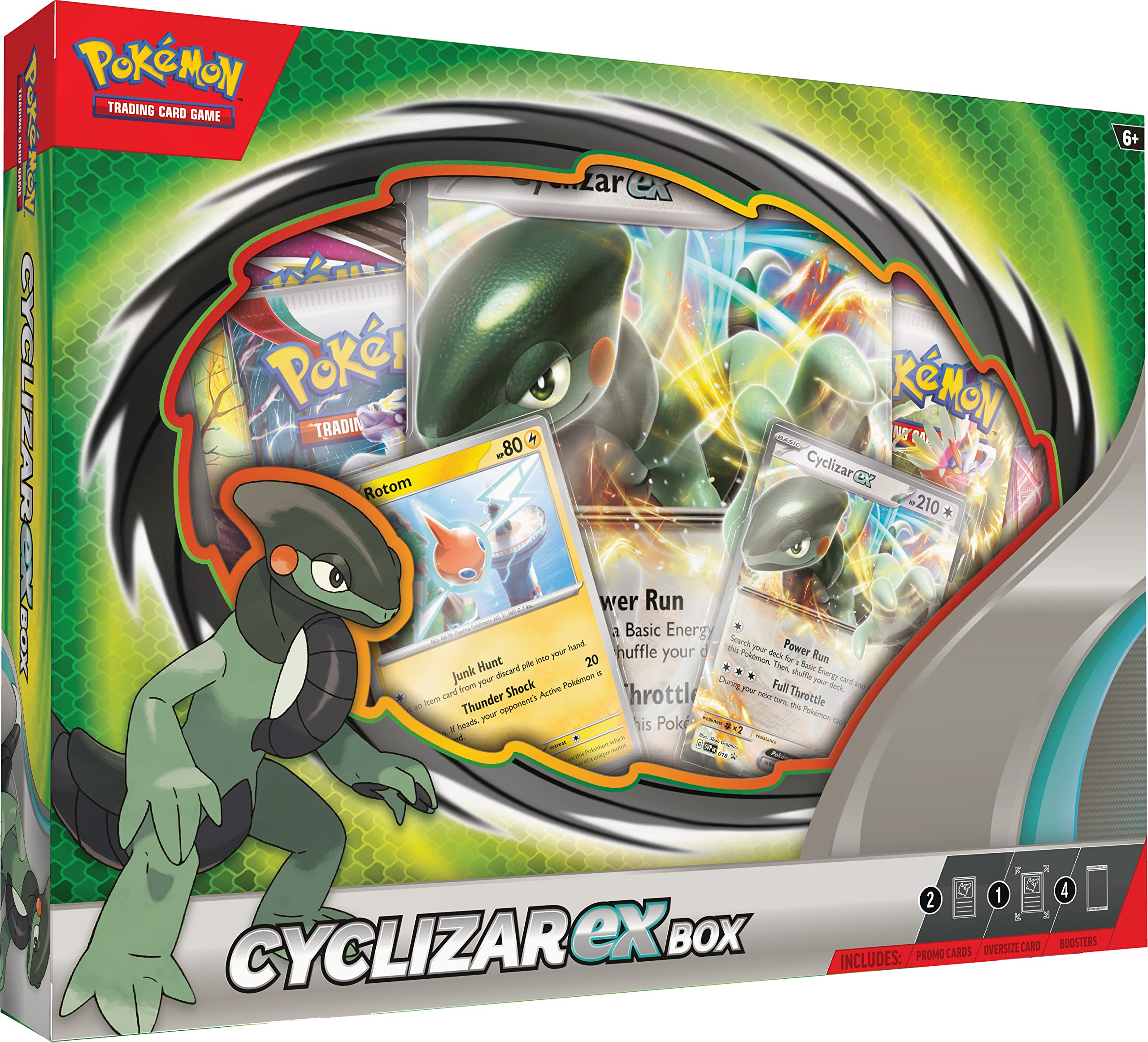 Foto 2 pulgar | Juego De Cartas Coleccionables Pokemon Cyclizar Ex Box + 4 Paquetes - Venta Internacional.