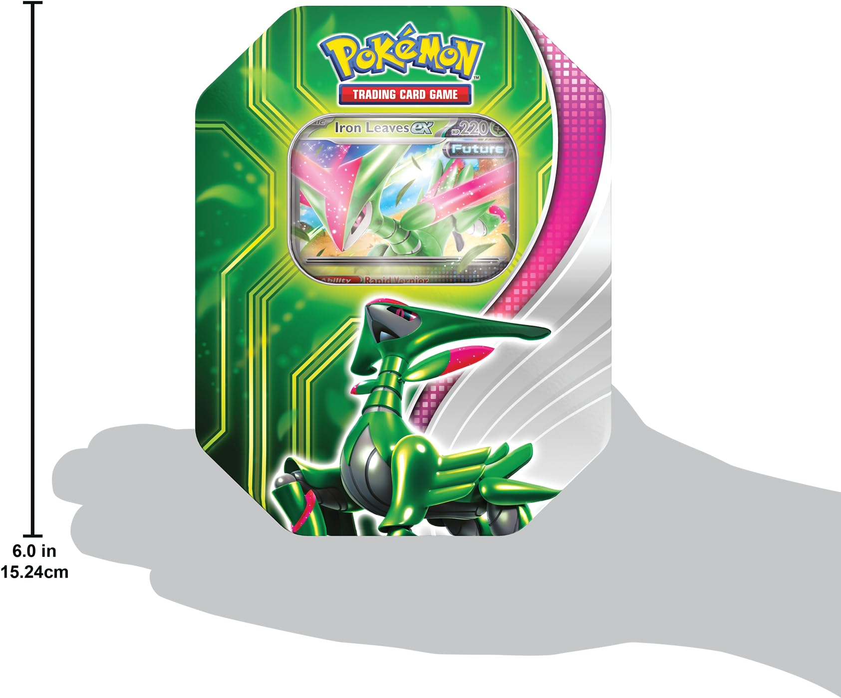 Foto 3 pulgar | Juego De Cartas Coleccionables Pokemon Paradox Clash Tin Iron Leaves Ex - Venta Internacional.