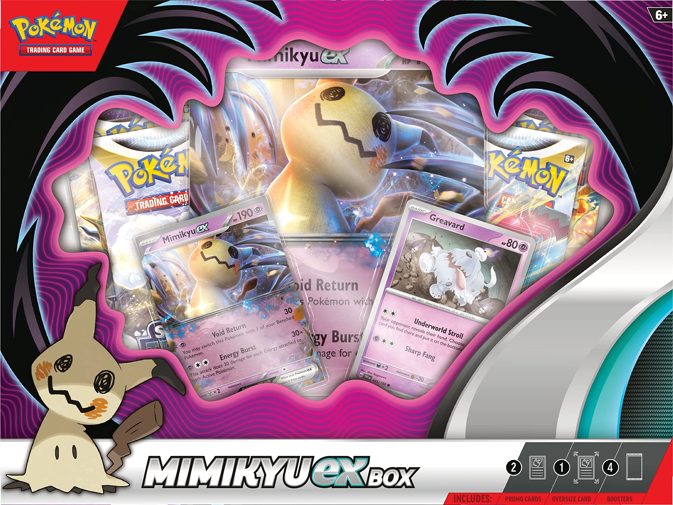 Foto 1 | Juego De Cartas Coleccionables Pokémon Mimikyu Ex Box Con 4 Potenciadores - Venta Internacional.