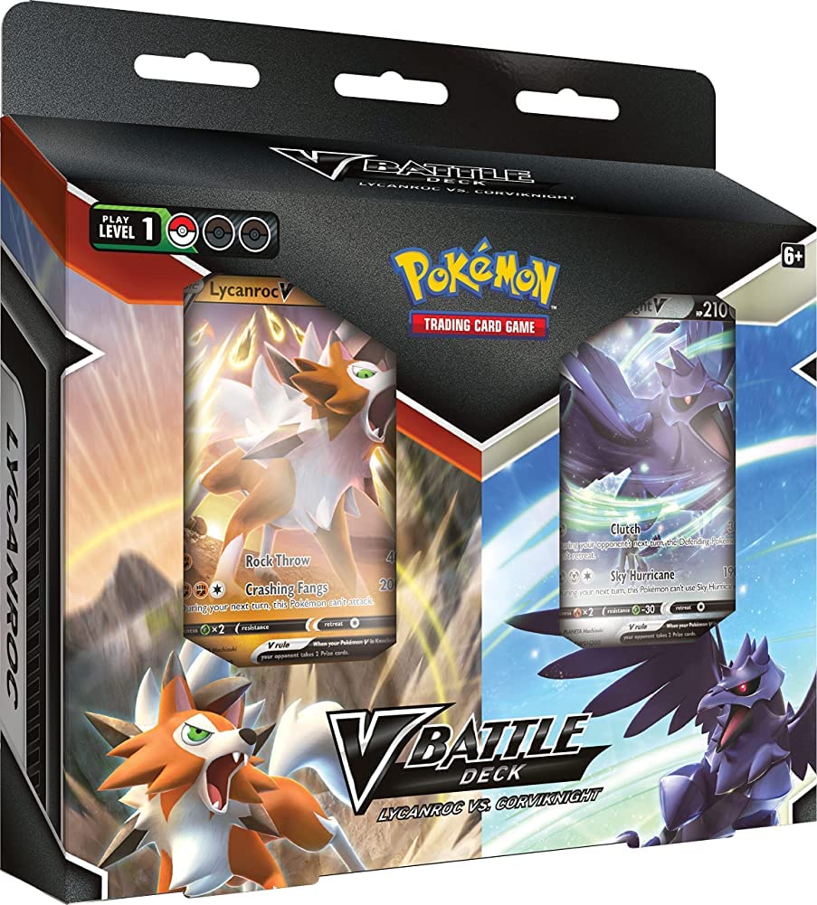 Foto 2 pulgar | Juego De Cartas Coleccionables Pokémon V Battle Deck Lycanroc Vs Corviknight - Venta Internacional.