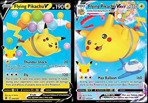 Foto 2 pulgar | Lote De Cartas Pokémon Flying Pikachu V Y Vmax Para Celebrar Las Celebraciones - Venta Internacional.