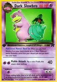 Tarjeta Coleccionable Pokémon Dark Slowbro (29) Team Rocket Tcg - Venta Internacional.