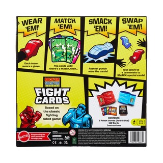 Foto 6 | Juego De Cartas Mattel Games Rock 'em Sock 'em Robots Fight Cards - Venta Internacional.