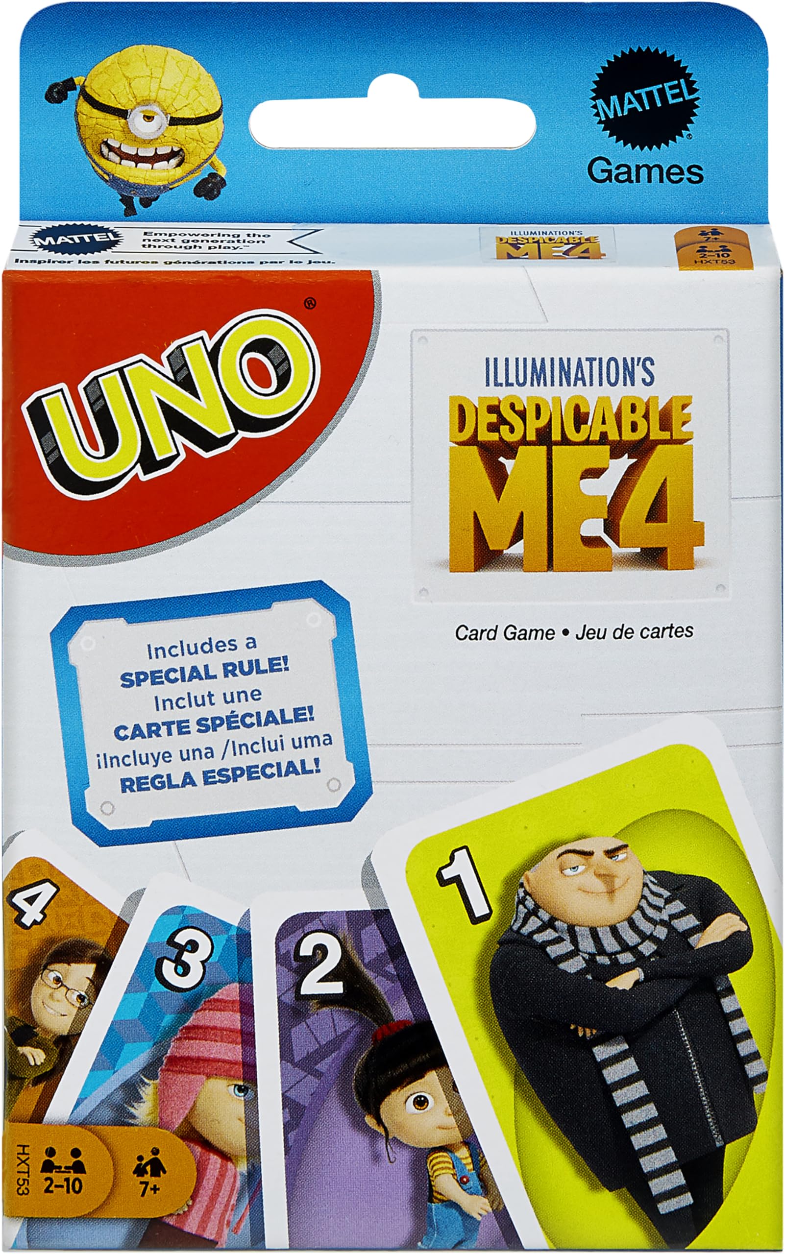 Foto 1 | Juego De Cartas Mattel Games Uno Despicable Me 4 Para Niños Y Adultos - Venta Internacional.