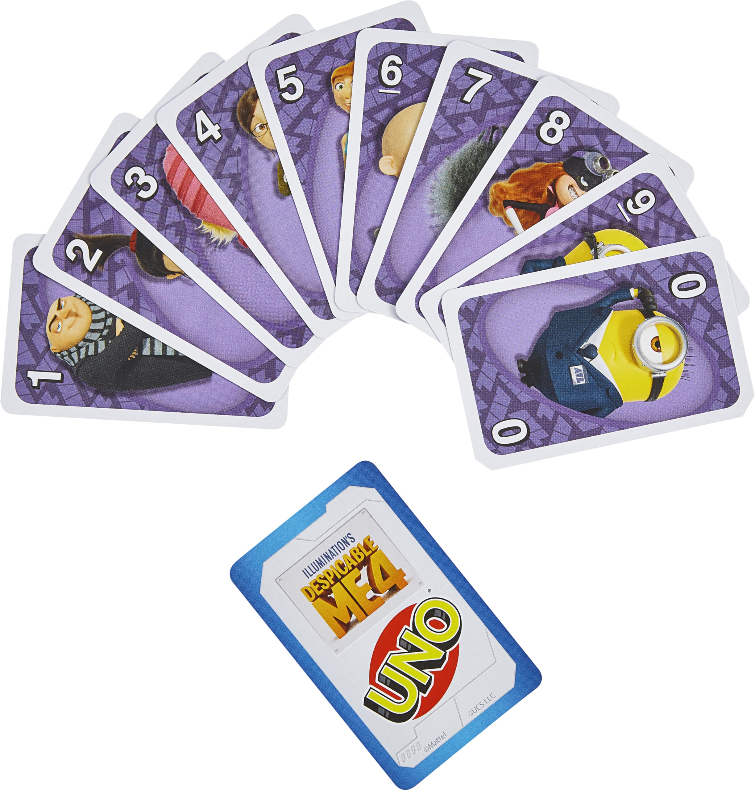 Foto 6 pulgar | Juego De Cartas Mattel Games Uno Despicable Me 4 Para Niños Y Adultos - Venta Internacional.